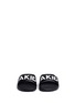 Figure View - Click To Enlarge - AKID - 'Aston' embossed logo kids slide sandals