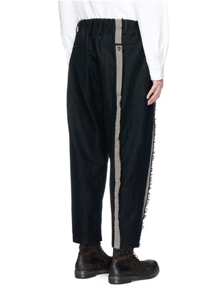 Back View - Click To Enlarge - UMA WANG - 'Pigiama' contrast stripe jogging pants