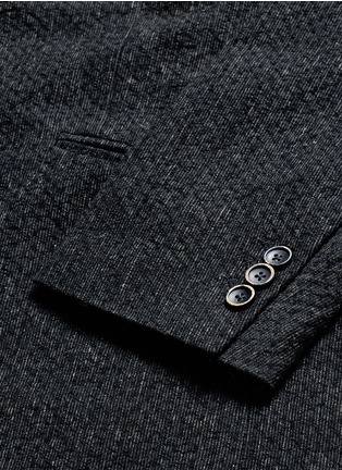 Detail View - Click To Enlarge - UMA WANG - 'Rafichi' pinstripe slub hopsack soft blazer