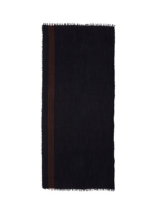 Main View - Click To Enlarge - UMA WANG - Stripe edge virgin wool-cotton scarf