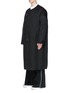 Front View - Click To Enlarge - SULVAM - Raw edge quilted padded wool coat