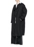 Figure View - Click To Enlarge - SULVAM - Raw edge quilted padded wool coat