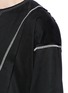 Detail View - Click To Enlarge - SULVAM - Raw edge V-neck sweatshirt