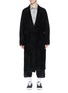 Main View - Click To Enlarge - SULVAM - Waist tie goatskin suede coat