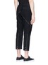 Back View - Click To Enlarge - SULVAM - Pinstripe zip cuff patchwork pants
