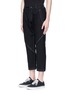 Front View - Click To Enlarge - SULVAM - Pinstripe zip cuff patchwork pants