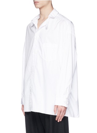 Front View - Click To Enlarge - SULVAM - Removable collar raw edge shirt