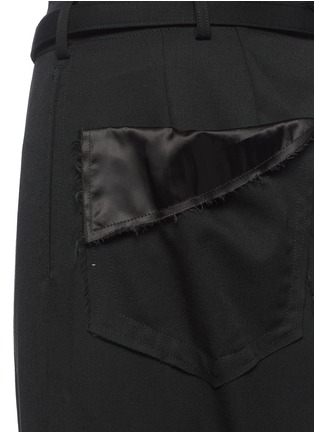 Detail View - Click To Enlarge - SULVAM - Raw edge cropped wool pants