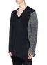 Front View - Click To Enlarge - SULVAM - Panelled V-neck wool sweater