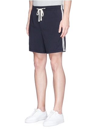 Front View - Click To Enlarge - JAMES PERSE - 'Yosemite' double stripe gym shorts