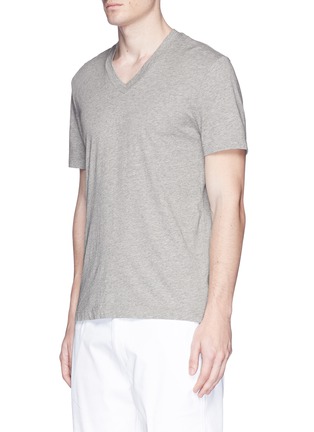 Front View - Click To Enlarge - JAMES PERSE - Combed cotton V-neck T-shirt