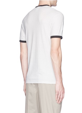 Back View - Click To Enlarge - JAMES PERSE - Slub cotton-linen ringer T-shirt