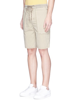 Front View - Click To Enlarge - JAMES PERSE - Cotton poplin cargo shorts