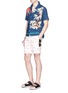 Figure View - Click To Enlarge - ONIA - 'Calder 7.5"' flamingo print swim shorts