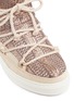 Detail View - Click To Enlarge - INUIKII - 'Galway' leather panel knit sneaker boots