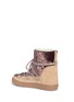 Detail View - Click To Enlarge - INUIKII - Leather panel velvet sneaker boots