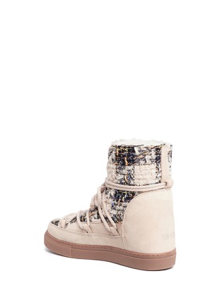 Detail View - Click To Enlarge - INUIKII - Leather panel sequin tweed sneaker boots