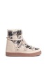 Main View - Click To Enlarge - INUIKII - Leather panel sequin tweed sneaker boots
