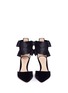 Front View - Click To Enlarge - GIANVITO ROSSI - Satin ribbon velvet pumps