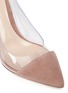 Detail View - Click To Enlarge - GIANVITO ROSSI - 'Plexi' clear PVC suede pumps