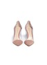 Front View - Click To Enlarge - GIANVITO ROSSI - 'Plexi' clear PVC suede pumps