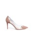 Main View - Click To Enlarge - GIANVITO ROSSI - 'Plexi' clear PVC suede pumps