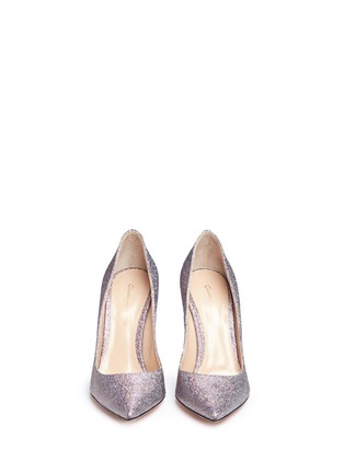 Front View - Click To Enlarge - GIANVITO ROSSI - 'Gianvito' holographic lamé pumps