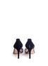 Back View - Click To Enlarge - GIANVITO ROSSI - 'Plexi' clear pvc velvet pumps