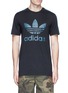 Main View - Click To Enlarge - ADIDAS - Floral Trefoil logo 3-stripe sleeve T-shirt