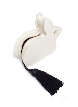  - HILLIER BARTLEY - 'Bunny' tassel pull leather clutch
