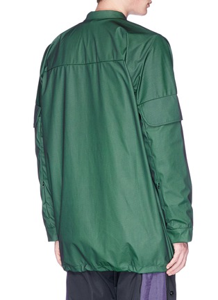 Back View - Click To Enlarge - 74024 - Oversized pocket stretch windbreaker top