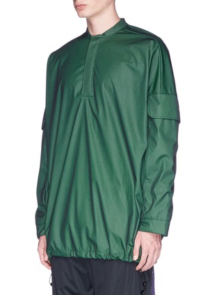 Front View - Click To Enlarge - 74024 - Oversized pocket stretch windbreaker top