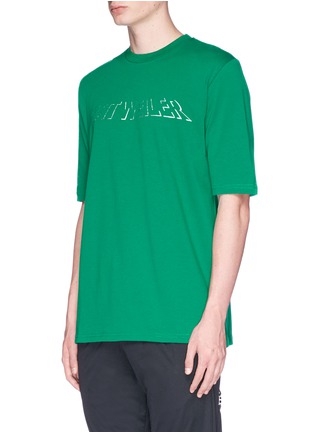 Front View - Click To Enlarge - 74024 - Holographic logo print T-shirt