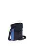 Detail View - Click To Enlarge - 74024 - Convertible strap colourblock jersey bag