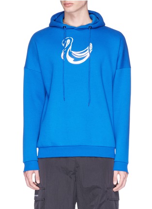 Main View - Click To Enlarge - 74024 - Holographic swan print hoodie
