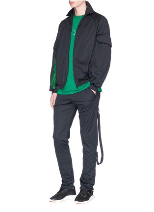 Figure View - Click To Enlarge - 74024 - Contrast seam oversized pocket track jacket