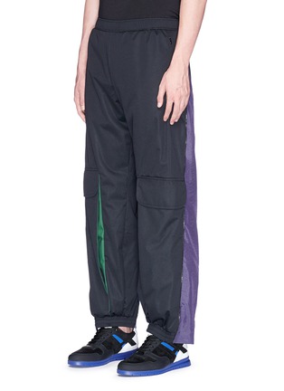Front View - Click To Enlarge - 74024 - Contrast outseam gusset track pants