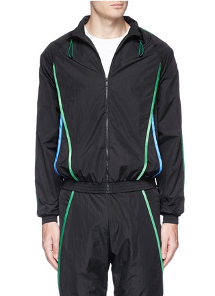 Main View - Click To Enlarge - 74024 - Contrast trim track jacket