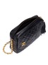 Detail View - Click To Enlarge - VINTAGE CHANEL - Tassel charm quilted leather crossbody bag