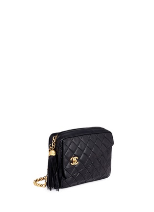 Figure View - Click To Enlarge - VINTAGE CHANEL - Tassel charm quilted leather crossbody bag