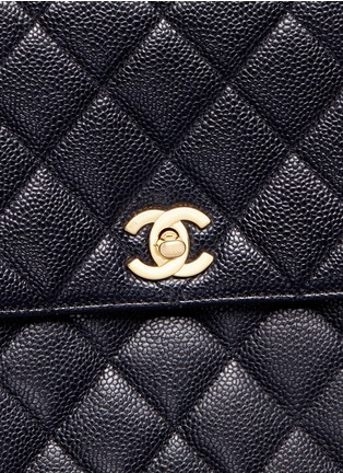  - VINTAGE CHANEL - Kelly caviar leather top handle bag