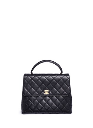 Main View - Click To Enlarge - VINTAGE CHANEL - Kelly caviar leather top handle bag