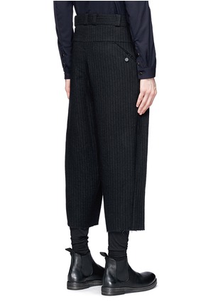 Back View - Click To Enlarge - DEVOA - Pinstripe pleated cropped pants