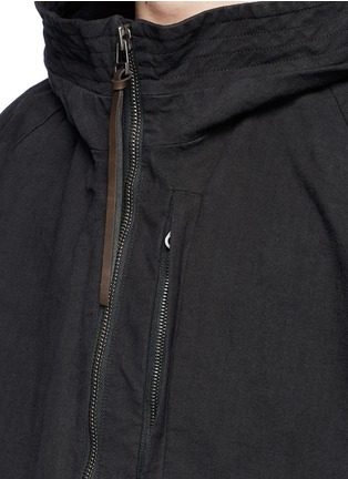 Detail View - Click To Enlarge - DEVOA - Cotton ripstop hooded coat