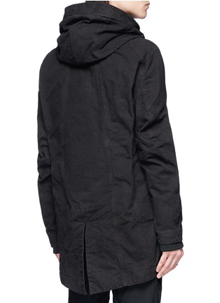 Back View - Click To Enlarge - DEVOA - Cotton ripstop hooded coat