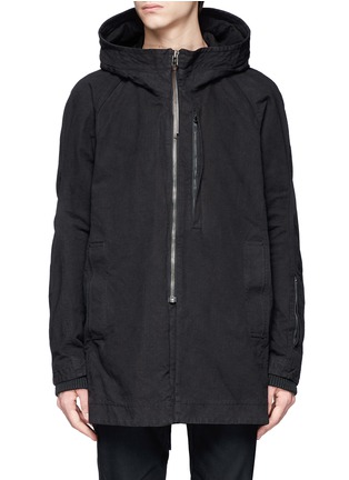 Main View - Click To Enlarge - DEVOA - Cotton ripstop hooded coat