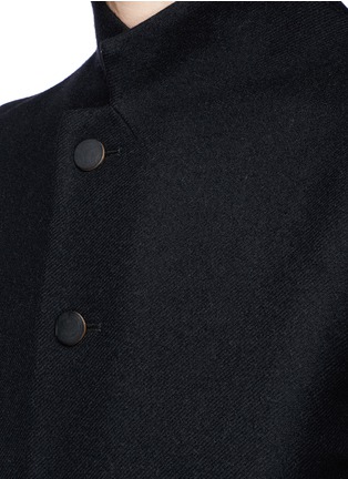 Detail View - Click To Enlarge - DEVOA - Mandarin collar brushed twill coat