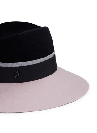 Detail View - Click To Enlarge - MAISON MICHEL - 'Kate' colourblock rabbit furfelt fedora hat
