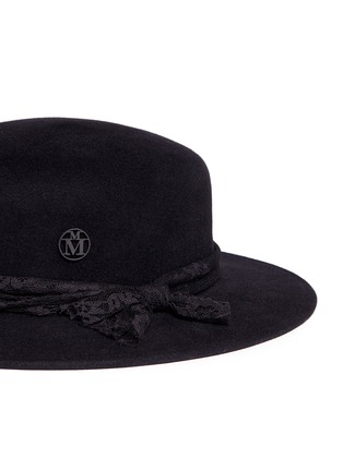 Detail View - Click To Enlarge - MAISON MICHEL - 'Rod' rabbit furfelt canotier hat