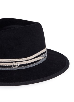 Detail View - Click To Enlarge - MAISON MICHEL - 'André' beaded knit furfelt trilby hat